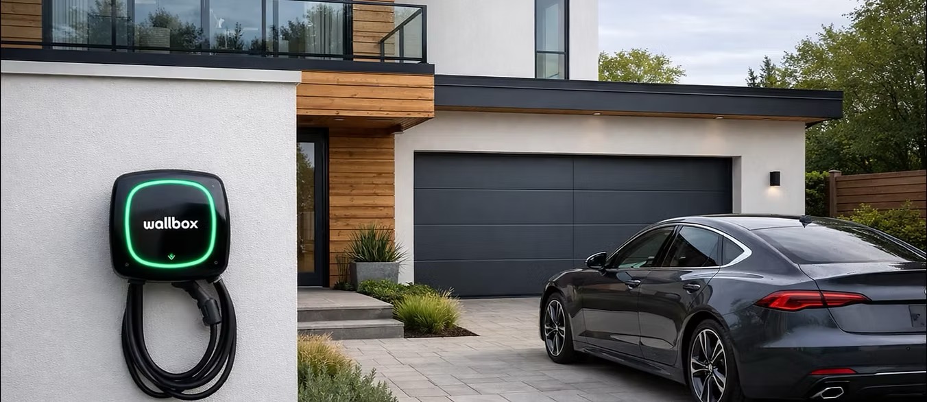 Wallbox Pulsar Plus EV charger installed by Stellar Upgrades Edmonton