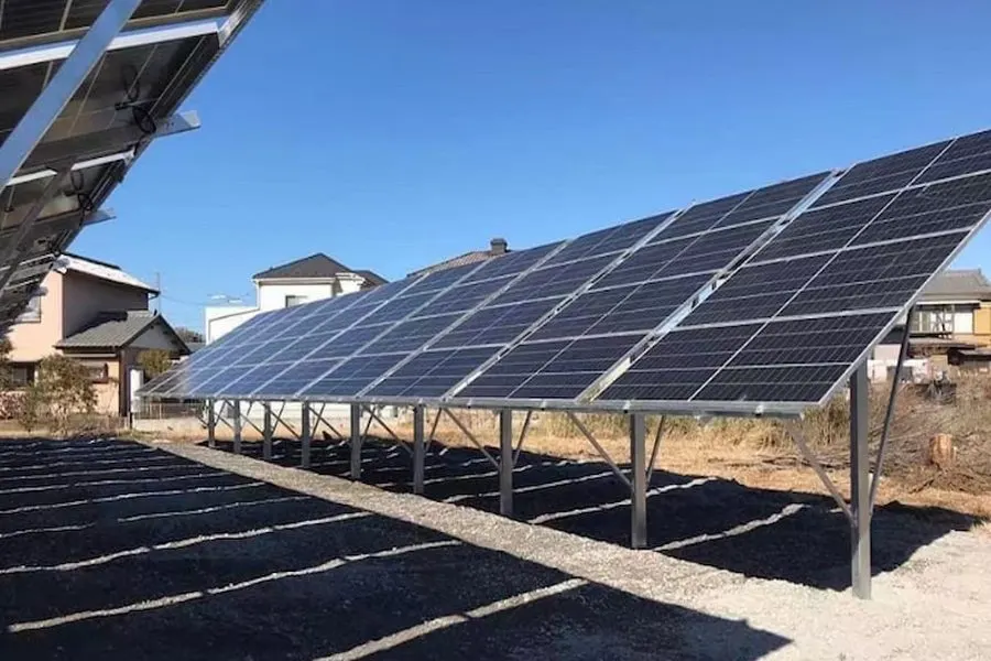 Ground mount solar racking detail alberta by Stellar Upgrades