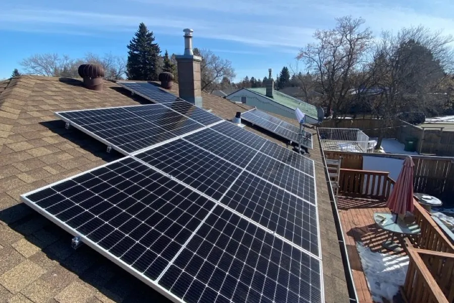 Solar panels installed on Edmonton home rooftop