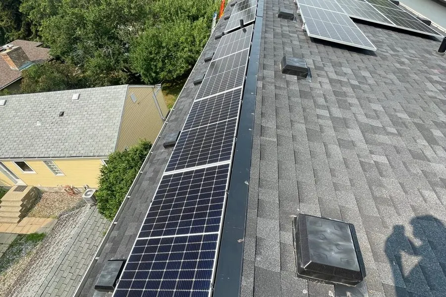 Rooftop solar panel installation neighbourhood alberta by Stellar Upgrades
