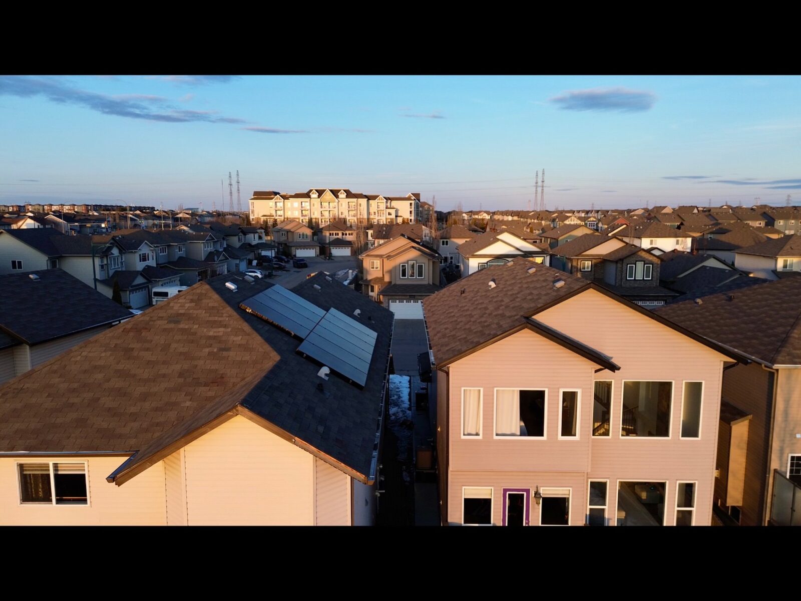 Solar install edmonton golden hour by Stellar Upgrades
