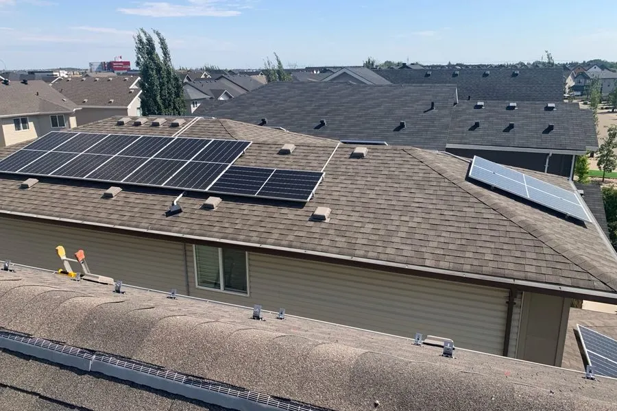 Solar panel installation in Beaumont, Alberta by Stellar Upgrades