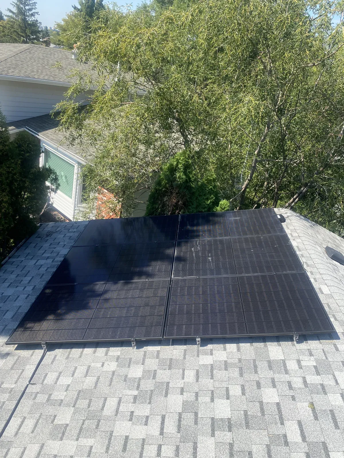 Rooftop solar panel installation in Fort Saskatchewan, Alberta by Stellar Upgrades
